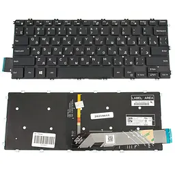 Клавіатура для ноутбука DELL (Inspiron: 5480, 5488, 5481, 5482) rus, black, без фрейма, підсвічування клавіш(оригінал)