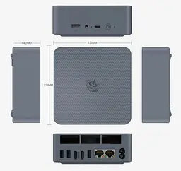 Неттоп Beelink EQR5 Grey Ryzen 5 Pro 5650U 16Gb DDR4 500Gb SSD Radeon RX Vega 7 2xGLan Type-C / 3xUSB 3.2 / 1xUSB 2.0 2xHDMI Windows 11 Pro - мініатюра 4