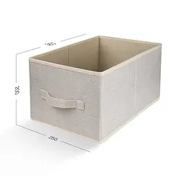 Ящик для зберігання МВМ My Home (MVM) 36x25x20 мм кремовий (TH-30 CREAM) - мініатюра 2