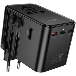 Мережевий зарядний пристрій Hoco AC32 2 USB/3 Type-C PD 45W чорний