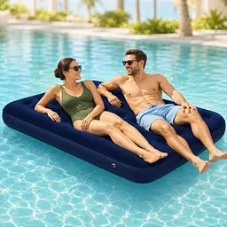 Надувний матрац Bestway 137x191x22 см / Матрац надувний Bestway Pavillo синій - мініатюра 2