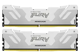 Модуль пам'яті Kingston Fury DDR5 32GB (2x16) 6400MHz Renegade Silver/White XMP (KF564C32RWK2-32)