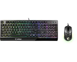 Комплект клавіатура та миша Vigor GK30 COMBO UA USB EN/UKR/RU RGB чорний MSI teh0013828