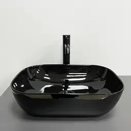 Умивальник VBI Ravenna black glossy накладний VBI-011227, Чорний - мініатюра 2