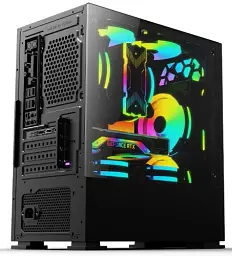 Корпус 2E Gaming CALLEO Black без БЖ Mini Tower для Micro ATX / Mini ITX 2xUSB 2.0 1xUSB 3.0 4x120 ARGB Fan бічна панель із загартованого скла (2E-GB700) - мініатюра 4