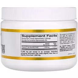 Вітамін C California Gold Nutrition Vitamin C Gold C Powder 1000 мг 250 г - мініатюра 2