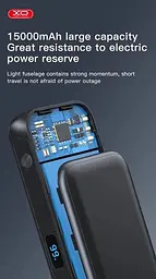 Портативний зовнішній акумулятор XO PR190 (15000 mAh) 45W чорний - мініатюра 5