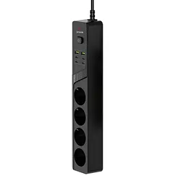 Мережевий фільтр Proove Power Strip P-04C (4 розетки + 2 USB + 4 Type-C) 3М black (PSPS25002431)