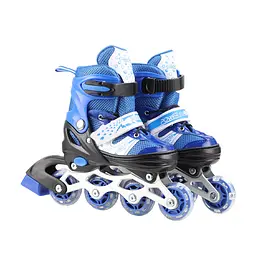 Роликові ковзани Bambi RL2502(Blue) колеса PVC, розмір M (34-37), зі світлом
