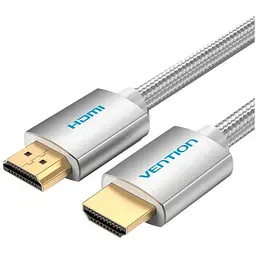 Кабель мультимедійний HDMI to HDMI 10.0m V2.0 4K 60Hz Silver Metal Type Vention (AABIL)