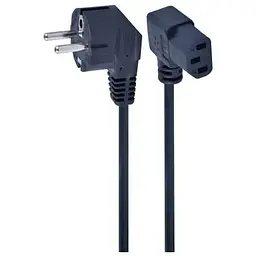 Кабель живлення С13 1.5m corner Cablexpert (PC-186A-VDE1B-1.5M)