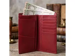 Жіночий купюрник натуральна шкіра Cortina 5024 rosso Червоний 10x17 см TONY PEROTTI acs0032528 - мініатюра 2
