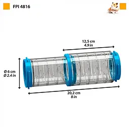 Телескопічний тунель для гризунів Ferplast FPI 4816 Telescopic Tube 12.5-20.2xØ 6 см 84816099 - мініатюра 3