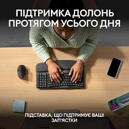Бездротова клавіатура Logitech Wave Keys Black - мініатюра 8