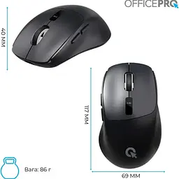 Миша OfficePro M398B Silent Click Wireless Black [161156] - мініатюра 11