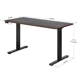 Стіл Mealux PowerDesk Duo Antique (арт. EVO-242 Duo Antique / Black) - мініатюра 2
