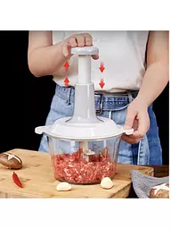 Ручний подрібнювач food processor / Механічний блендер для продуктів / Ручний занурювальний блендер 1.5л - мініатюра 3
