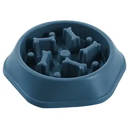 Миска для повільного годування для собак EcoToys пластикова синя 23.5х4.5 см 6881