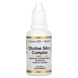 Комплекс холіну та кремнію California Gold Nutrition Choline Silica Complex для підтримки волосся, шкіри та нігтів  30 мл - мініатюра 3