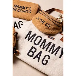Сумка через плече Childhome Banana bag Teddy White, бежева (CWBANATW) - мініатюра 11