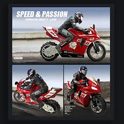 Мотоцикл на радіокеруванні Motorcycle Stunt Drift six-axis Gyroscope Red - мініатюра 4