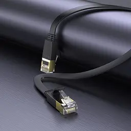 Патч-корд Hoco US07 General Cat 6 U/UTP Pure Copper Flat Network Cable 3m Black (780690) [149273] - мініатюра 4
