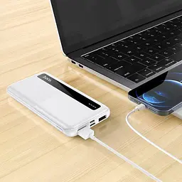 Портативна батарея Power Bank Hoco J75 Tresor 10000 mAh White - мініатюра 2