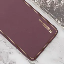 Шкіряний чохол Xshield для Xiaomi Redmi 13C / Poco C65 Бордовий / Plum Red - мініатюра 2