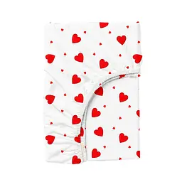 Простирадло на резинці 90x190x25 RUBY HEARTS COSAS (2200000033925)