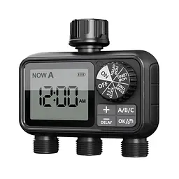 Програмований таймер подачі води XON WaterTimer X347 для поливу (XWTDB3152401B 3527) Чорний - мініатюра 2