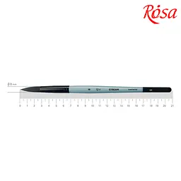 Пензель синтетика кругла Stream 132 № 8 коротка ручка ROSA (4823098517160)
