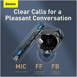 Навушники Baseus Simu ANC S2 Bluetooth сірі (NGS2-0G) - мініатюра 6