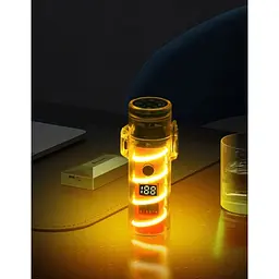 Електроімпульсна чорна запальничка з ліхтариком і компасом дугова usb запальничка - мініатюра 3