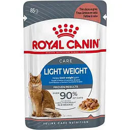 Вологий корм для дорослих котів схильних до надмірної ваги Royal Canin Ultra Light шматочки в соусі 1.02 кг (12 шт. х 85 г)