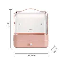 Органайзер для косметики XPRO YM206 Single Drawer на 2 секції рожевий (MER-14970_551) - мініатюра 2