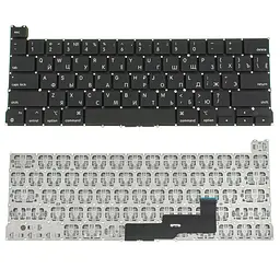 Клавіатура для ноутбука APPLE (MacBook Pro: A2338 (2020)) rus, black, без підсвічування клавіш (оригінал)