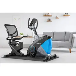 Горизонтальний велотренажер Hop-Sport HS-070L Helix синій iConsole+ - мініатюра 2
