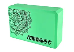Блок для йоги EasyFit EVA з малюнком м'ятний - мініатюра 2