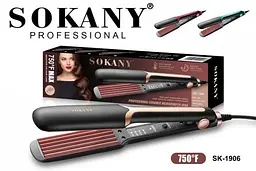 Плойка гофре Sokany SK-1906 щипці гофре 4 режими температури Чорний 240 Вт - мініатюра 3