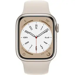Apple Watch Series 8 45mm GPS Starlight Aluminium Case Starlight Sport Band MNUQ3LL/A M/L A2771 - мініатюра 2