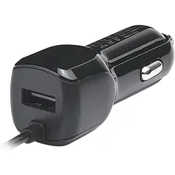 Автомобільний зарядний пристрій Real-El CA-15 (2USB, 2.1A) Black + кабель microUSB