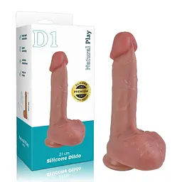 Силіконовий фалоімітатор з мошонкою EROSPACE NATURAL PLAY D1 EROSPACE 39-70439 102660