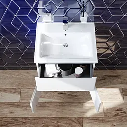 Тумба підвісна AM.PM X - Joy 55 см з умивальником M85-FHX0553-WC0553WG38 - мініатюра 3