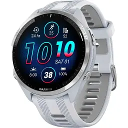 Смарт-годинник Garmin Forerunner 965 Titanium Bezel w. Whiteston Case and Whiteston/Powder Gray S. Band (010-02809-01)
