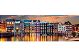 Пазл Clementoni High Quality Collection: Яскравий Амстердам, Нідерланди (High Quality Collection - Bright Amsterdam Panorama Puzzle - 1000 pcs.), 1000 ел. (панорама) (39897) - мініатюра 2