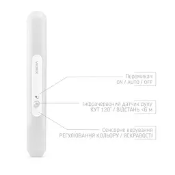 LED світильник акумуляторний з датчиком руху Videx VL-NL013W-SR (28223-000) - мініатюра 2