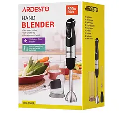 Блендер Ardesto HBK-800BR, Black, 800Вт, вінчик, чаша 0.6л - мініатюра 5