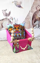 Підвісна гойдалка LOL surprise на рожевому, гойдалка для дітей