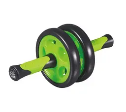 Колесо для преса подвійне PowerPlay 4327 Dual-Core Ab Wheel Чорно-зелене (PP_4327_Black/Green) - мініатюра 3