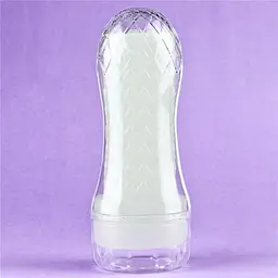 Мастурбатор Lovetoy Lumino Play Crystal Ribbed що світиться у темряві, 20.5х8 см (прозорий) - мініатюра 10
